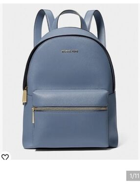 Michael Kors Dusty Blue Saffiano Leather Backpack